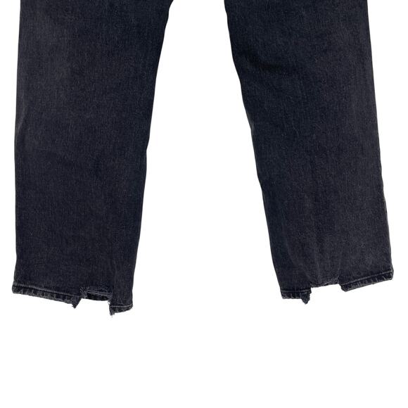 Abercrombie & Fitch 90s Ultra High Rise Straight Jeans Black Size 30 / 10 SHORT - Picture 7 of 8